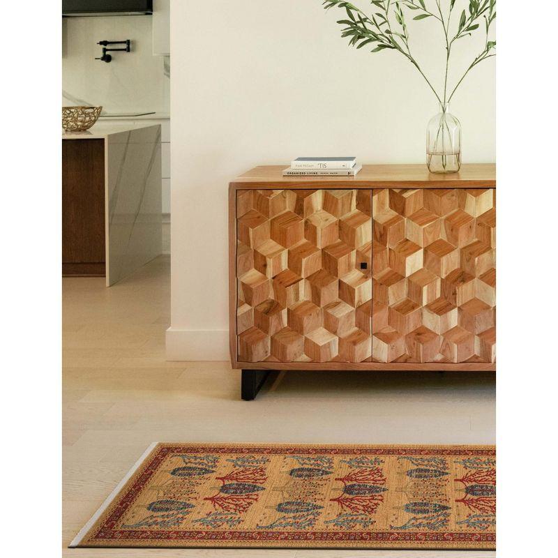 Unique Loom 2' 7 x 10' 0 Runner Tan Fars Mesquite Area Rug