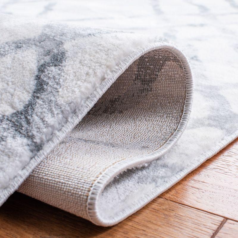 Martha Stewart Isabella - MSR0957 - Indoor Power Loomed Area Rugs - Ivory/Grey - 4'x6'