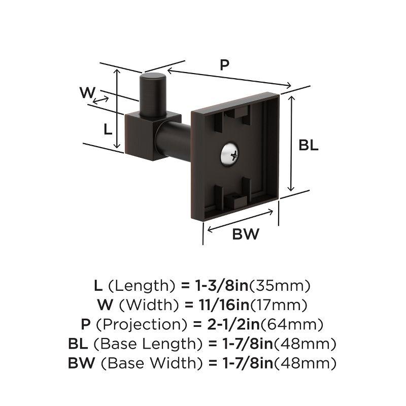 Amerock Appoint Wall Mounted Hook for Towel and Robe