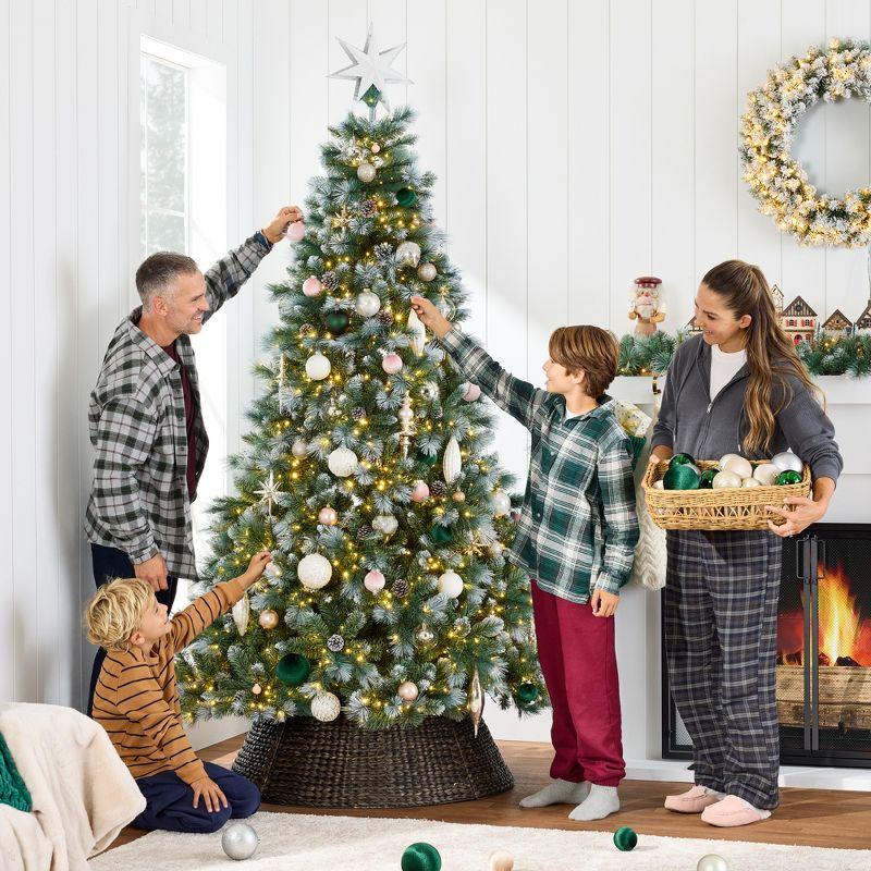 Best Choice Products 6ft Pre-Lit Frosted Scotch Pine Christmas Tree w/ 946 Branch Tips, 250 2-in-1 LED Lights