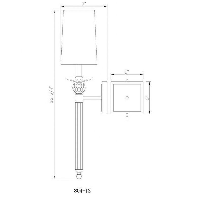Z-Lite Ava 1 - Light Wall Light in  Polished Nickel