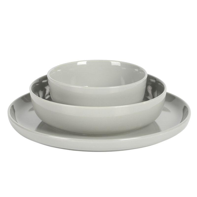 Gibson Gibson Home Oslo 12 Piece Porcelain Dinnerware Set - Black