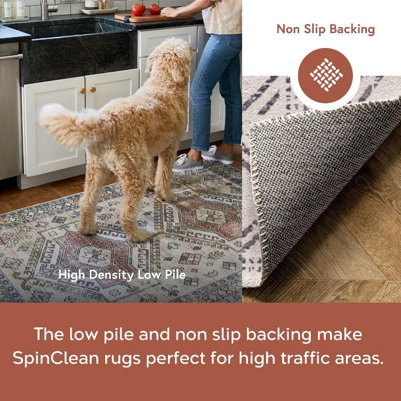 Nuloom Mia Medallion 2x12 Machine Washable Runner Indoor Area Rug for Living Room Bedroom Dining Room Entryway Hallway Kitchen, Light Grey/Ivory
