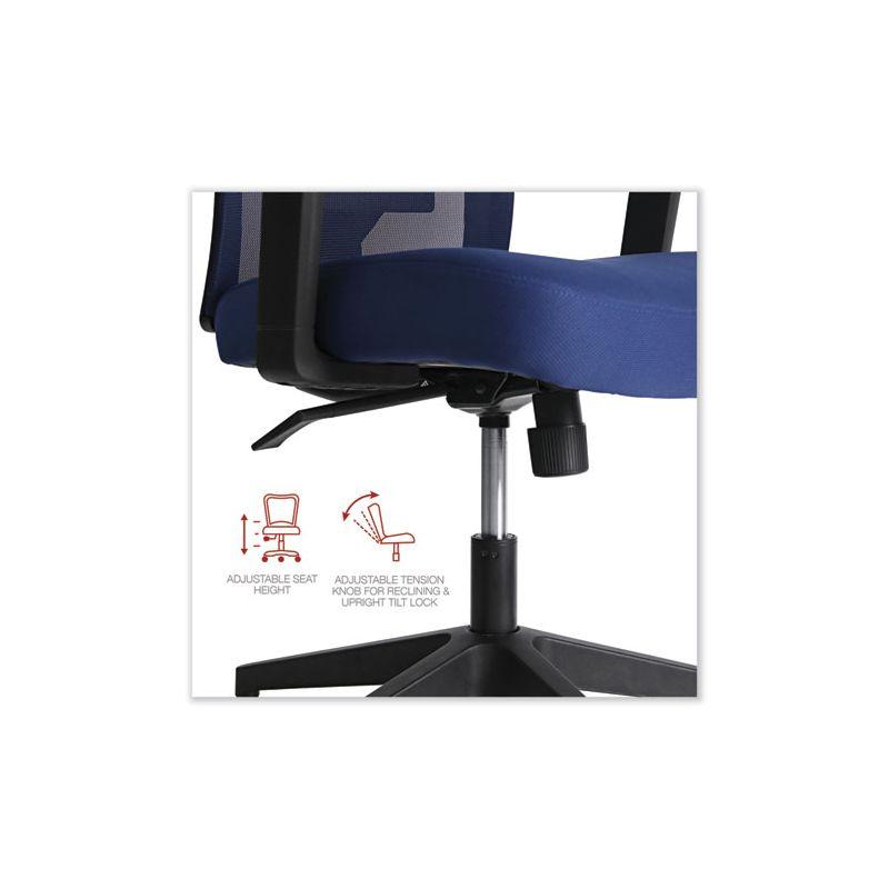 Workspace by Alera Mesh Back Fabric Task Chair, Supports Up to 275 lb, 17.32" to 21.1" Seat Height, Navy Seat, Navy Back