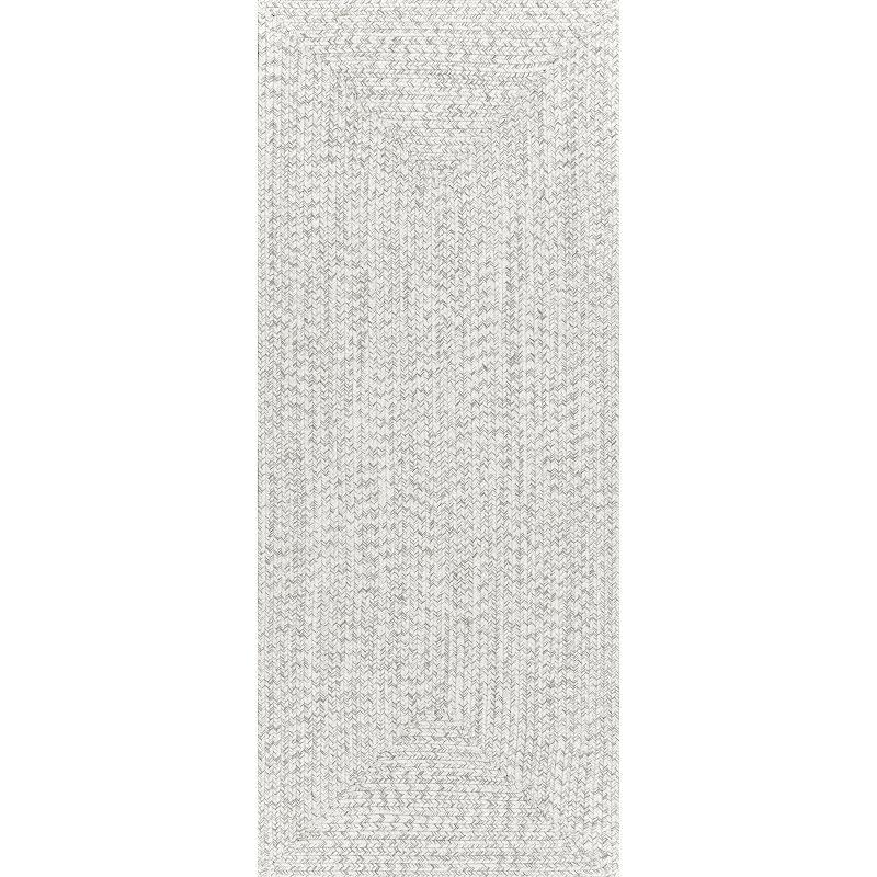nuLOOM Wynn Braided Indoor/Outdoor Area Rug, Runner 2' 6" x 6', Salt and Pepper