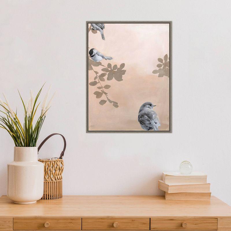 18" x 24" Bird 2 by Design Fabrikken Framed Canvas Wall Art - Amanti Art