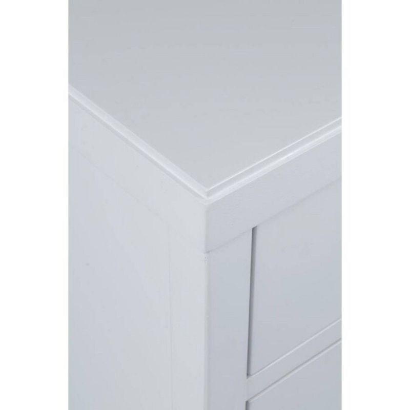 Webb White Acacia Wood 3-Drawer Nightstand