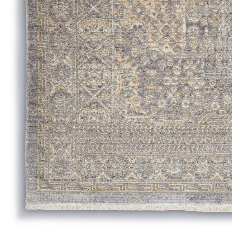 Nourison Silken Weave SLW02 Indoor Area Rug Grey/Beige 2'2" x 7'6"