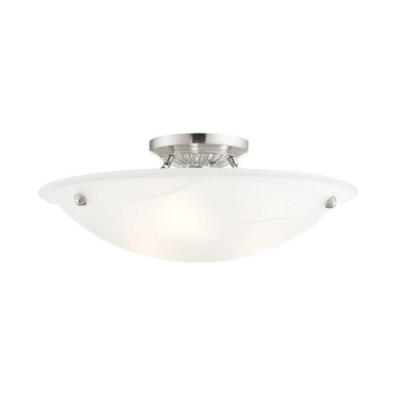 Livex Lighting Oasis 3 - Light Flush Mount in  Brushed Nickel