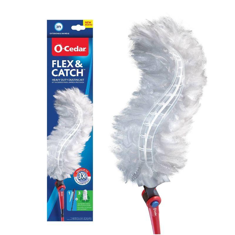 O-Cedar Flex & Catch Heavy Duty Duster Kit with Refills - 4ct