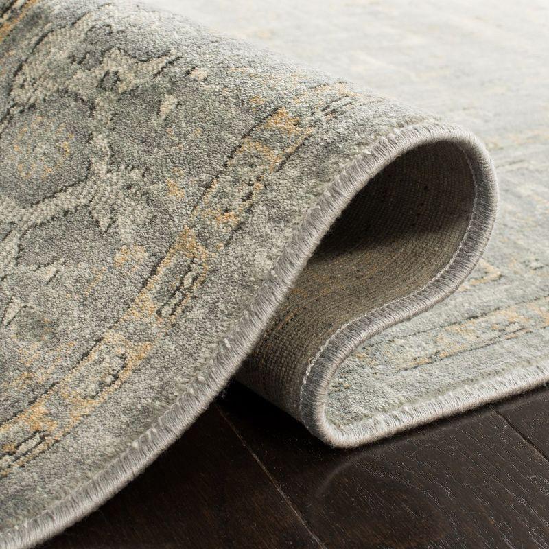 Vintage VTG114 Power Loomed Indoor Skid-Resistant Area Rug - Grey/Multi - 6'7"x9'2" - Safavieh