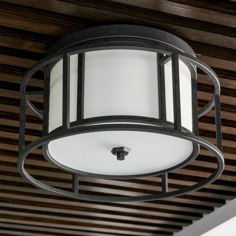 Crystorama Lighting Holton 2 - Light Flush Mount in  Matte Black