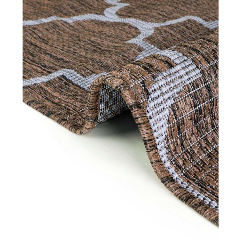 Unique Loom 8' 0 x 11' 4 Rectangle Indoor/Outdoor Trellis Brown Area Rug