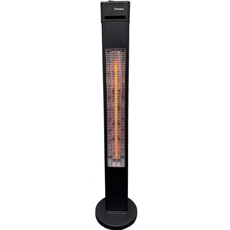 Black Freestanding Infrared Electric Outdoor Heater with Emergency Shut Off