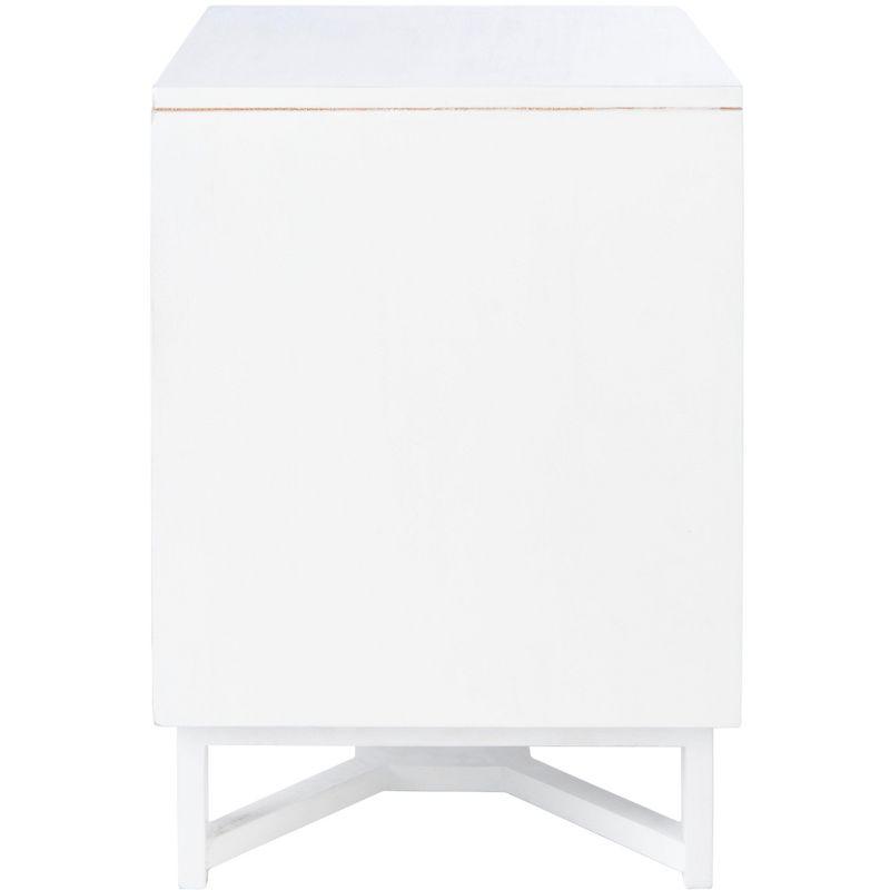 Hedwig 2 Drawer Nightstand - White/Natural - Safavieh.