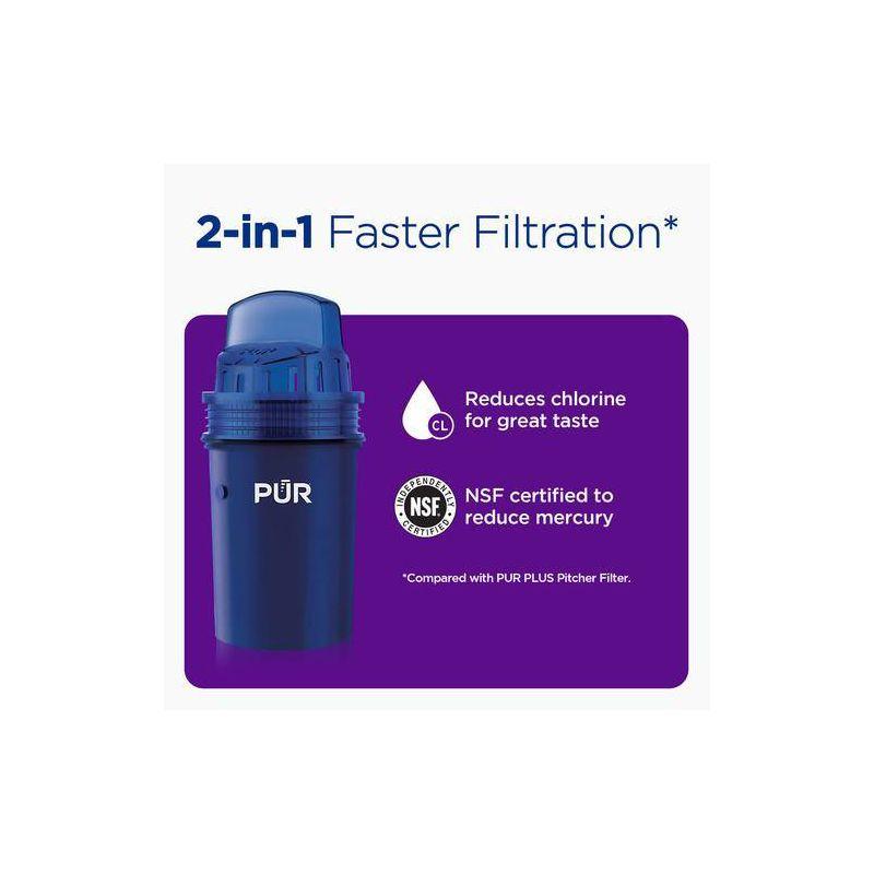 PUR 7 Cup Water Pitcher Filtration System Blush PPT700P: BPA-Free, Dishwasher-Safe, Filters Pesticides & Chlorine