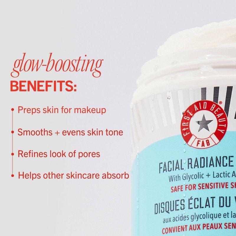 FIRST AID BEAUTY Gentle Exfoliating Facial Pads for Sensitive to Normal Skin - Fragrance-Free - 60ct - Ulta Beauty