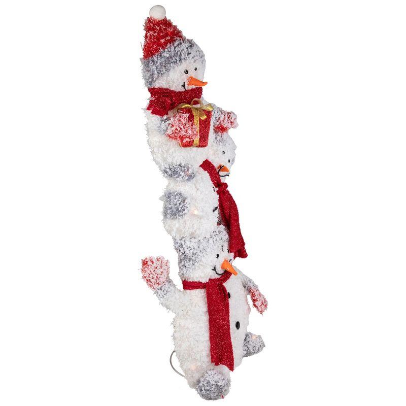 42" Lighted Stacked Snowman Family Outdoor Christmas Decoraton