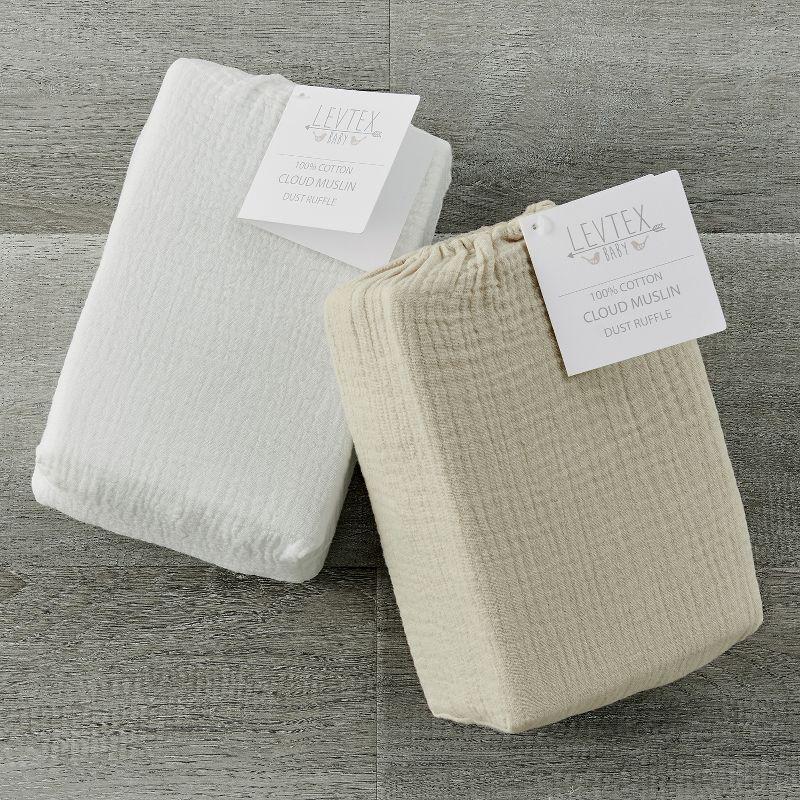 Cloud Muslin Dust Ruffle Beige - Levtex Baby
