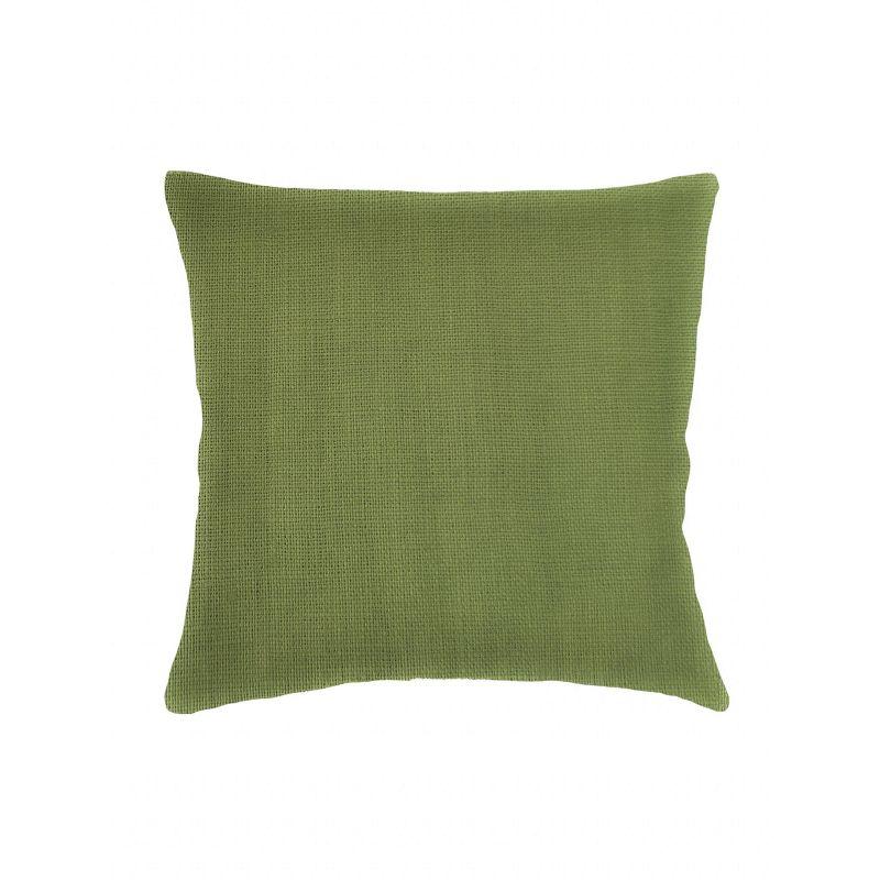 Pure Green Linen Euro Throw Pillow with Down Fill