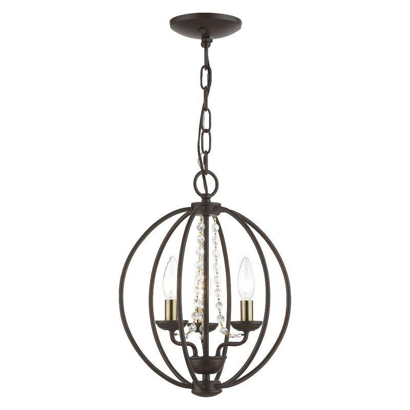 Livex Lighting Arabella 3 - Light Chandelier in  Bronze/Antique Brass