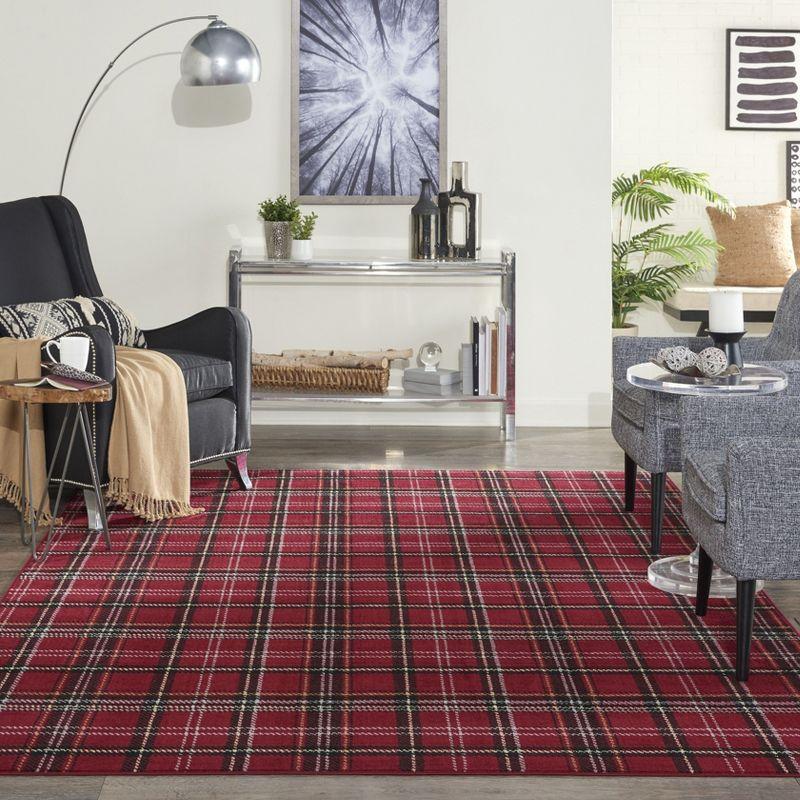 Nourison Grafix Contemporary Plaid Area Rug