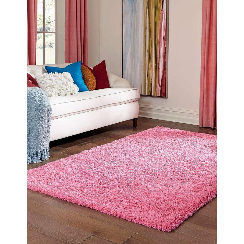 Unique Loom Solid Shag Solid Indoor Woven Area Rug