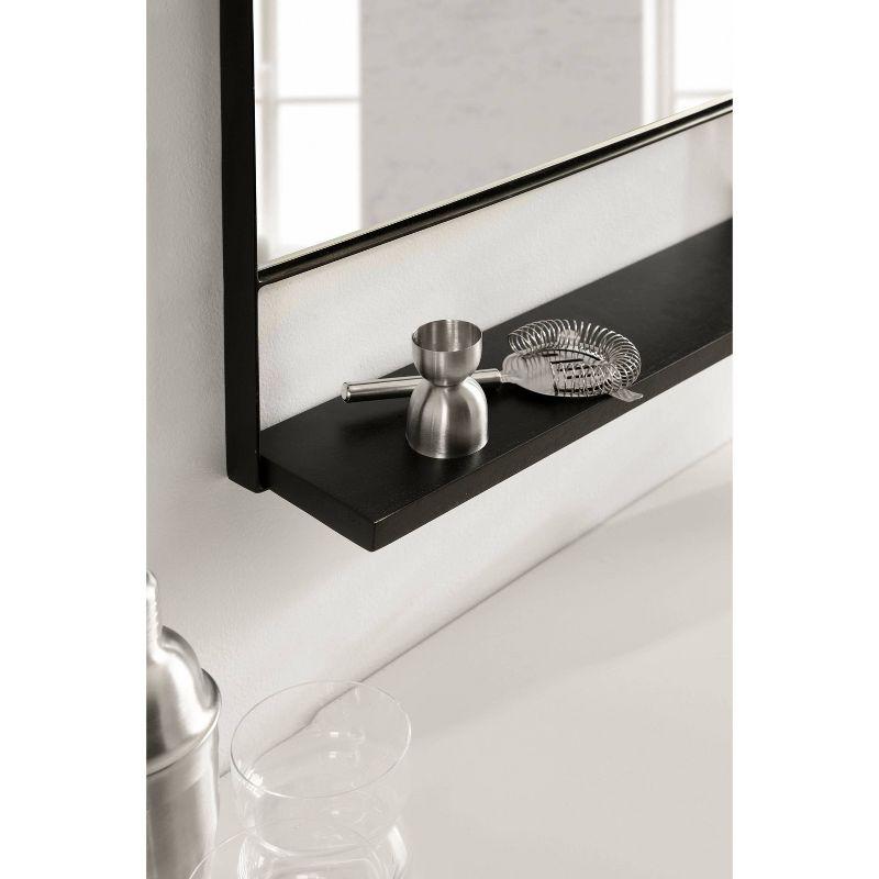 20" x 34" Chadwin Decorative Wall Mirror with Shelf Black - Kate & Laurel All Things Decor: Arched, Farmhouse-Inspired