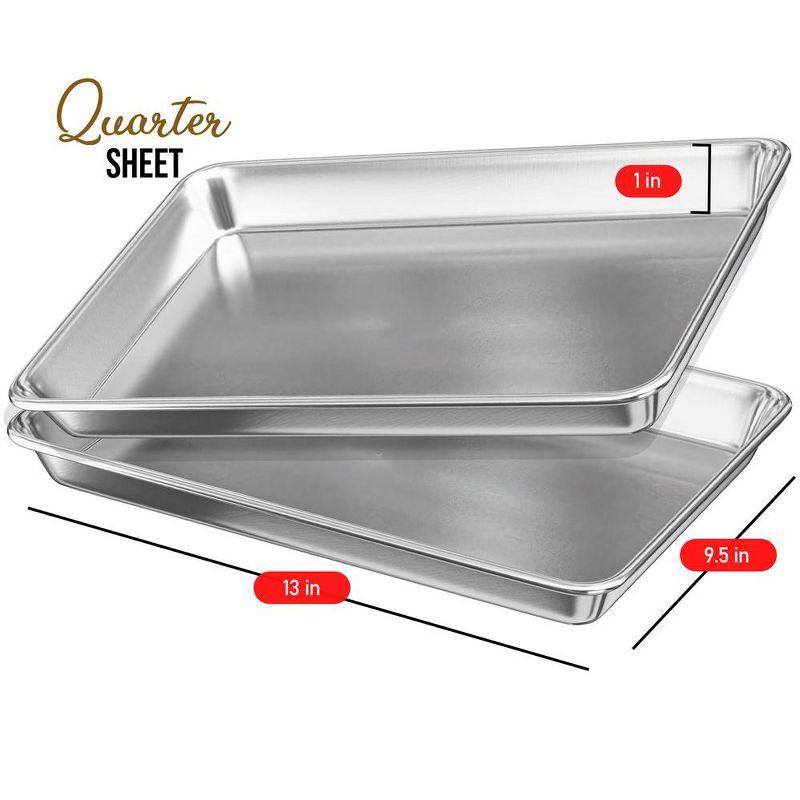 Joytable Non-Stick Aluminized Steel Quarter Sheet Pan Set (Set of 2)