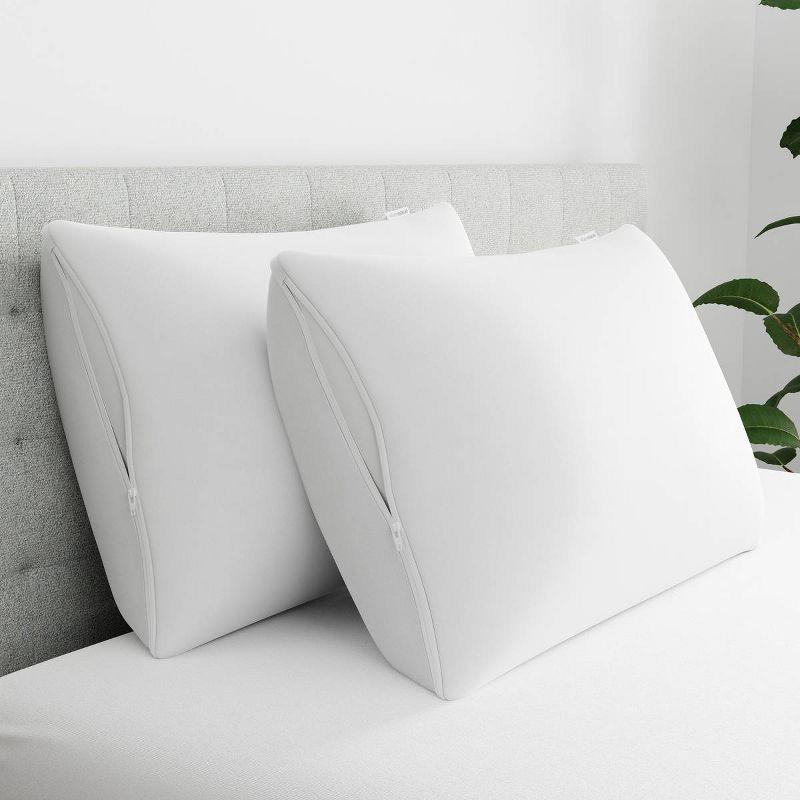 King Maximum Bed Bug and Allergy Protection Pillow Protector White - AllerEase: Hypoallergenic, Zippered, Moisture-Wicking Fabric