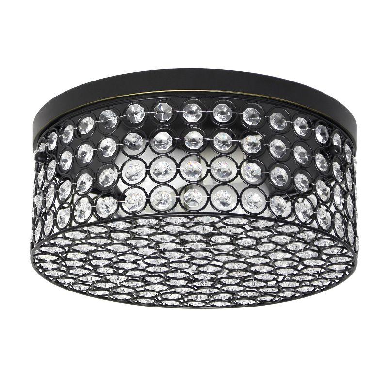 12" 2-Light Glam Round Flush Mount Pendant - Lalia Home