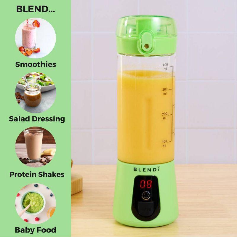 BLENDi Lite Blender Green: Personal Blender, 17oz Capacity, 70W, Stainless Steel & Plastic, Hand Wash, 1 Speed