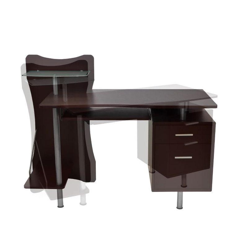 Stylish Computer Desk with Storage Brown - Techni Mobili