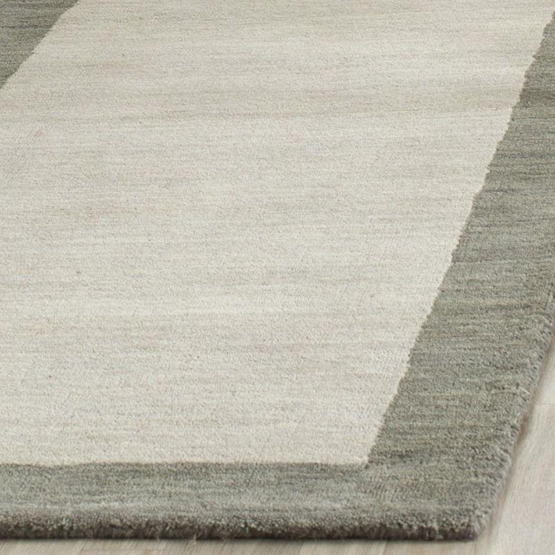 Himalaya Light Grey and Dark Grey Wool Runner Rug