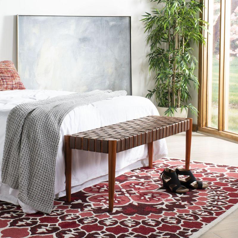 Orin 47" Woven Leather Bench