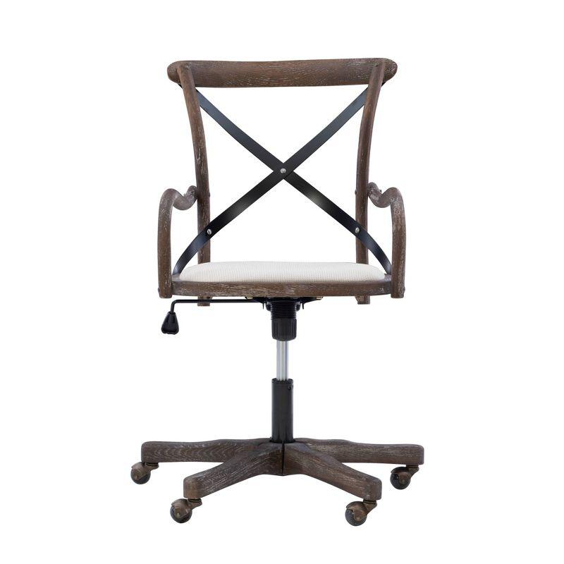 Carson Boho Cafe Style Office Chair with Casters & Adjustable Seat - Linon