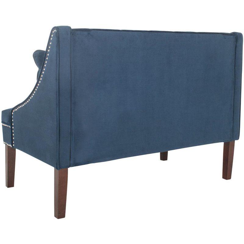 Zoey Settee with Silver Nailheads  - Safavieh