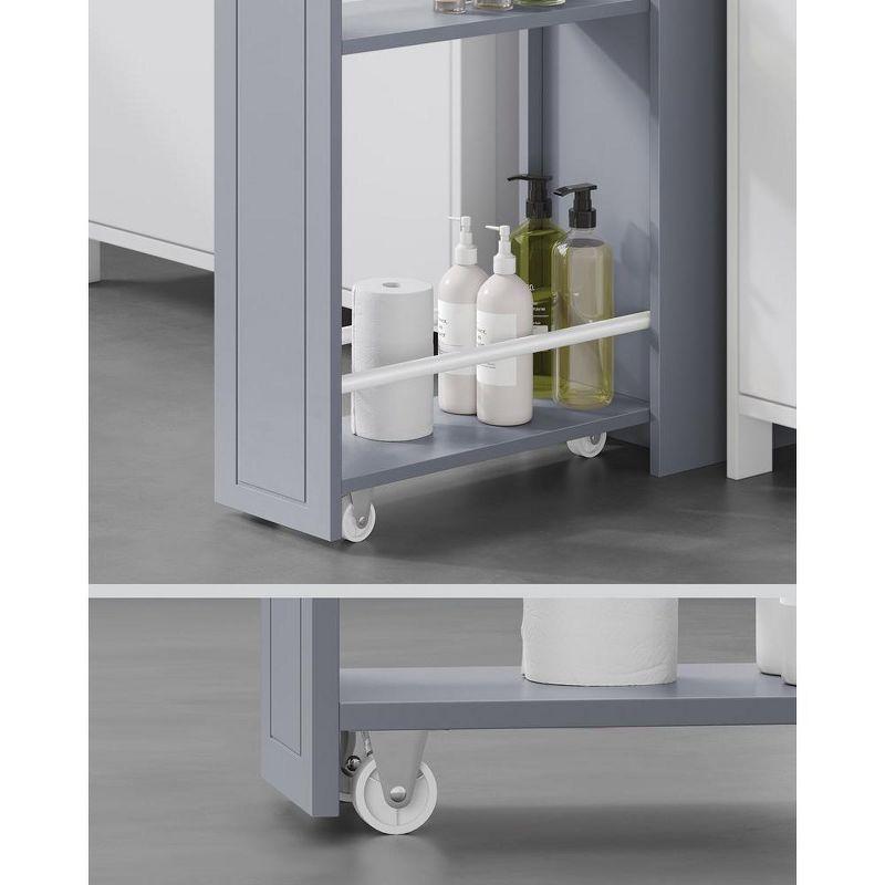 VASAGLE Small Bathroom Storage Cabinet, Toilet Paper Holder with Storage, Toilet Paper Storage Cabinet with Slide Out Drawers