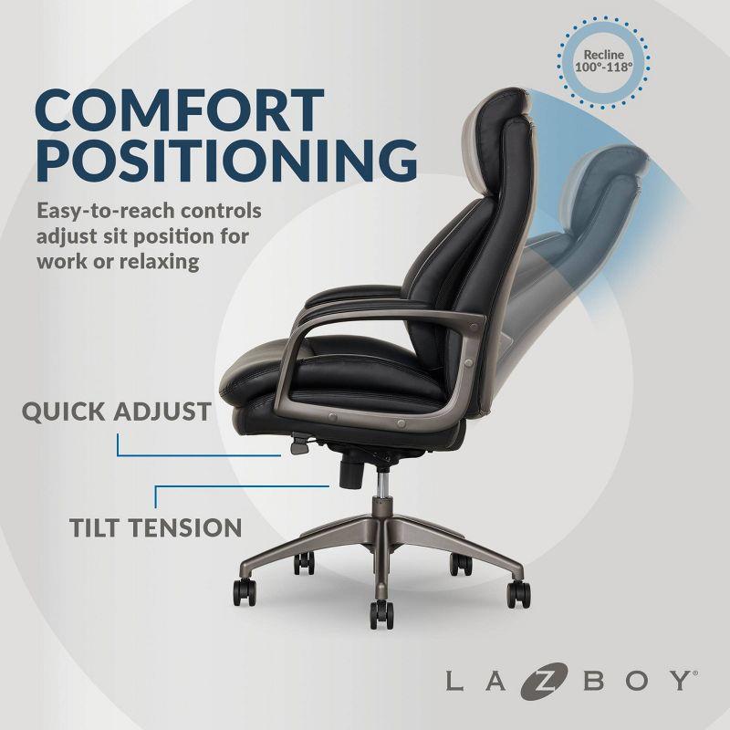La-Z-Boy La-Z-Boy® Nova Executive Office Chair, Patented AIR Ergonomic Support Technology®, High-Back Premium Comfort & Support, Vegan PU Leather