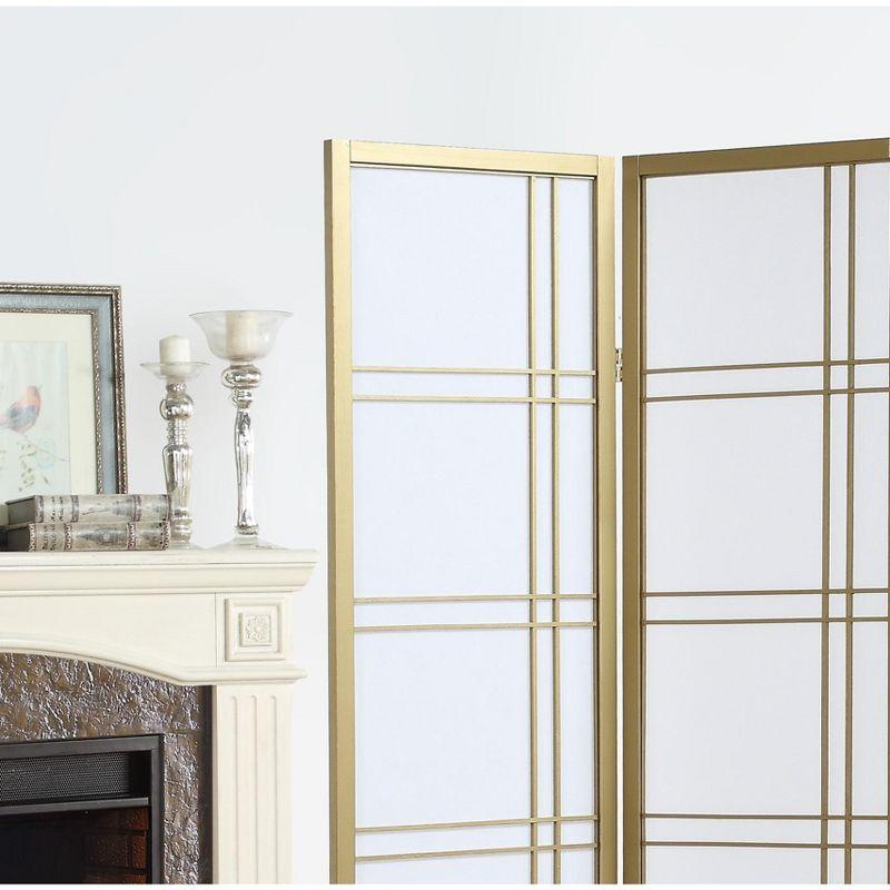SHANRUGUOJI Folding Room Divider Seto 4-Panel Room Divider Screen