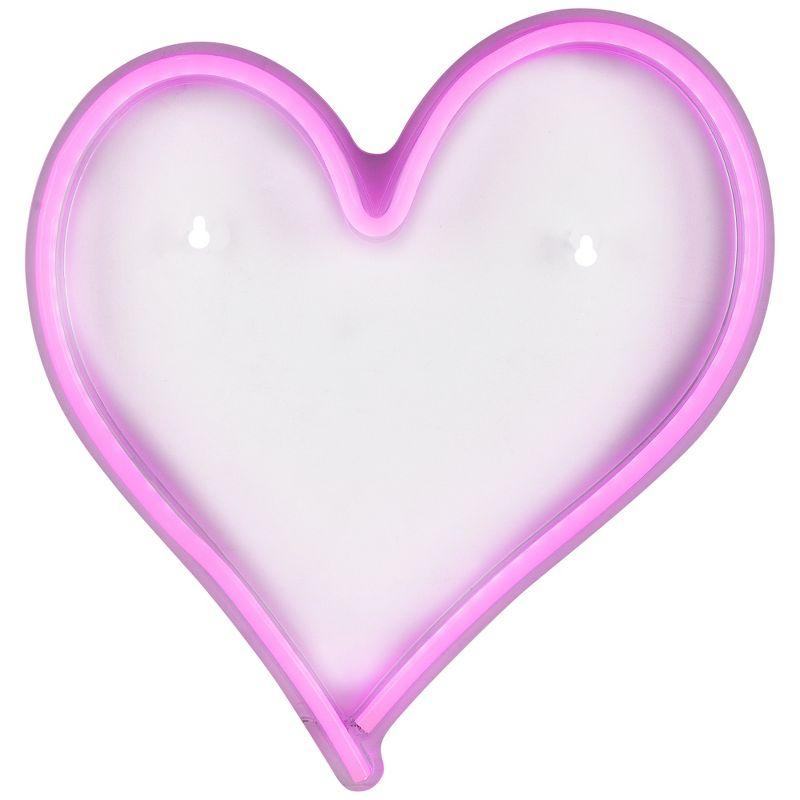 Pink Heart LED Neon Style Valentine's Day Sign