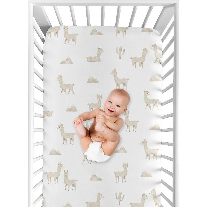 Boho Llama Fitted Crib Sheet