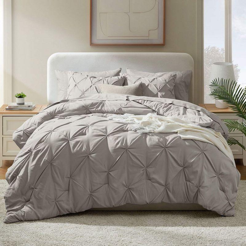 Nestl Bed-in-A-Bag Pleated Comforter Set with Bed Sheets