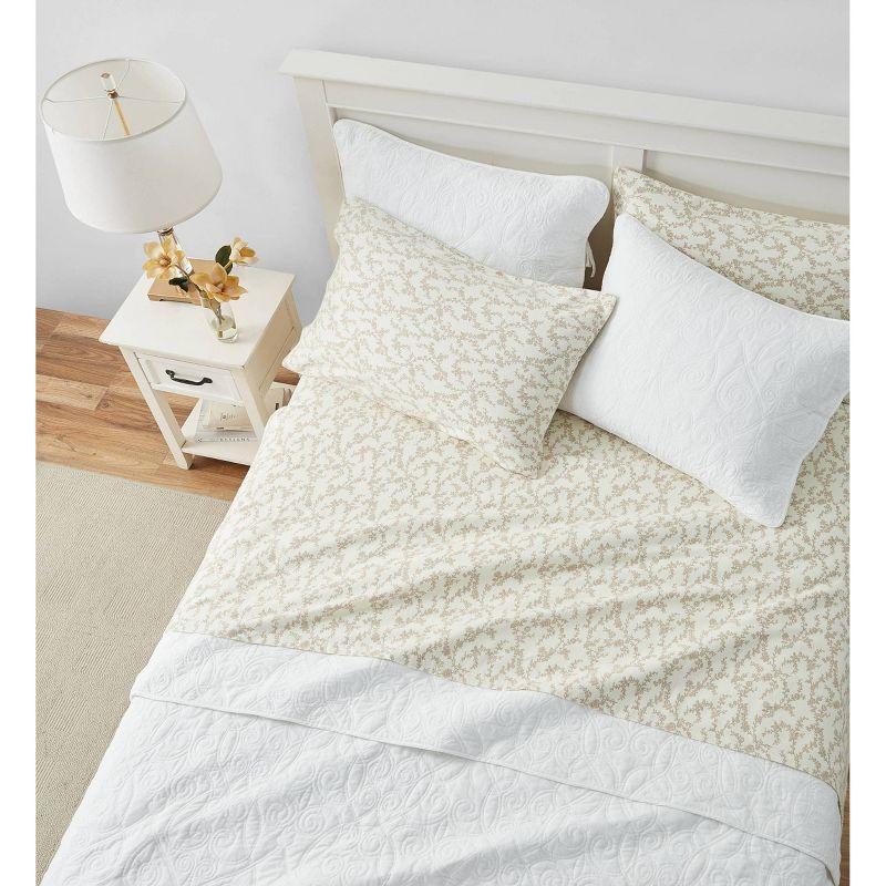 Printed Pattern Flannel Sheet Set - Laura Ashley