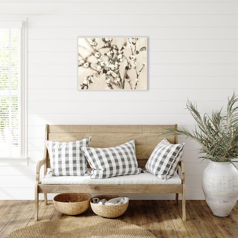 Amanti Art Wild Floral Branches Neutral by Katrina Pete Canvas Wall Art Print Framed 30 x 23-in.