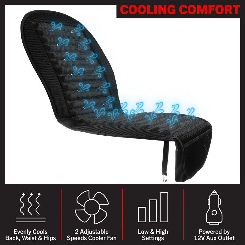 Stalwart Stalwart 12V Cooling Car Seat Cushion with 6 Fans
