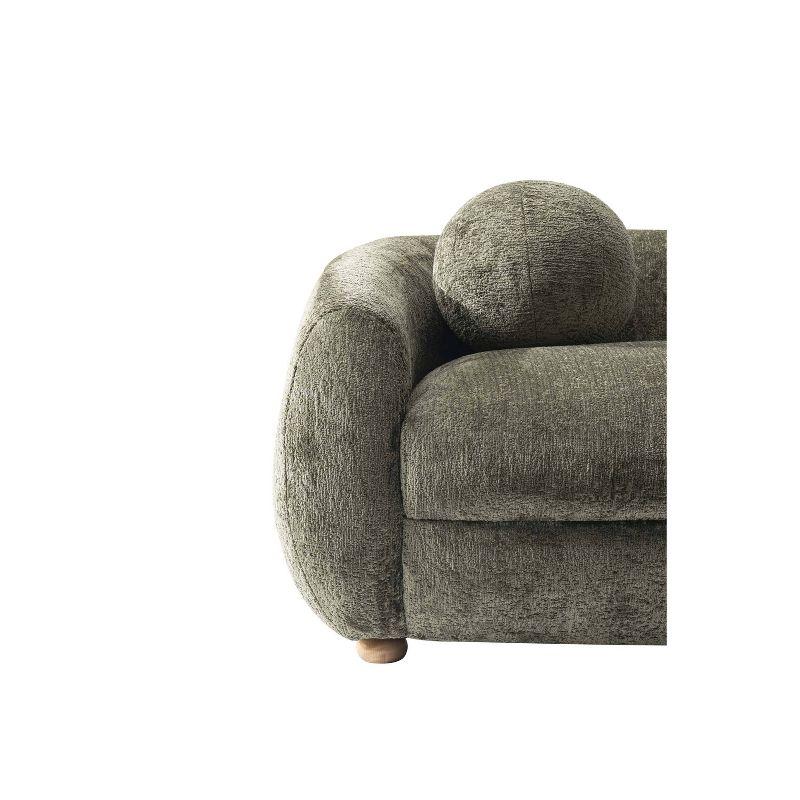 Manhattan Comfort 85.8" Tribeca Modern Chenille Upholstered Sofa Olive Green