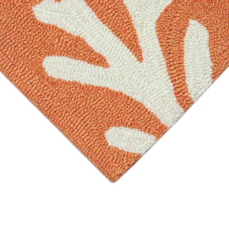 Liora Manne Capri Coral Border Indoor/Outdoor Rug Coral 1'8" x 2'6"