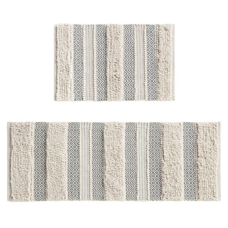 Asher Cotton Blend Bath Rug with Non-Slip Backing