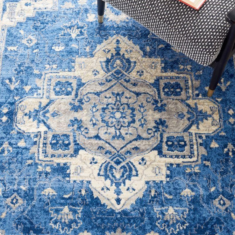 Brentwood BNT851 Power Loomed Indoor Accent Rug - Blue/Grey - 3'x5' - Safavieh